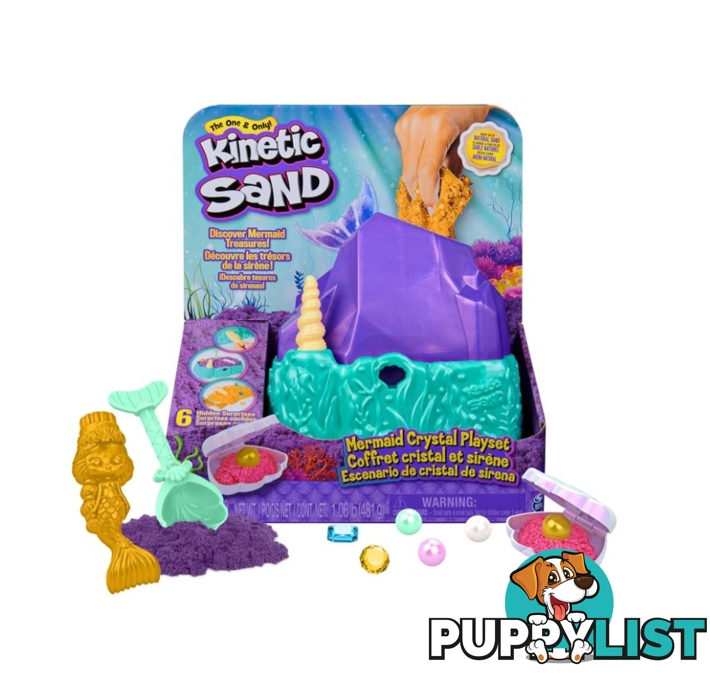 Kinetic Sand Mermaid Crystal Playset - Si6064333 - 778988425237