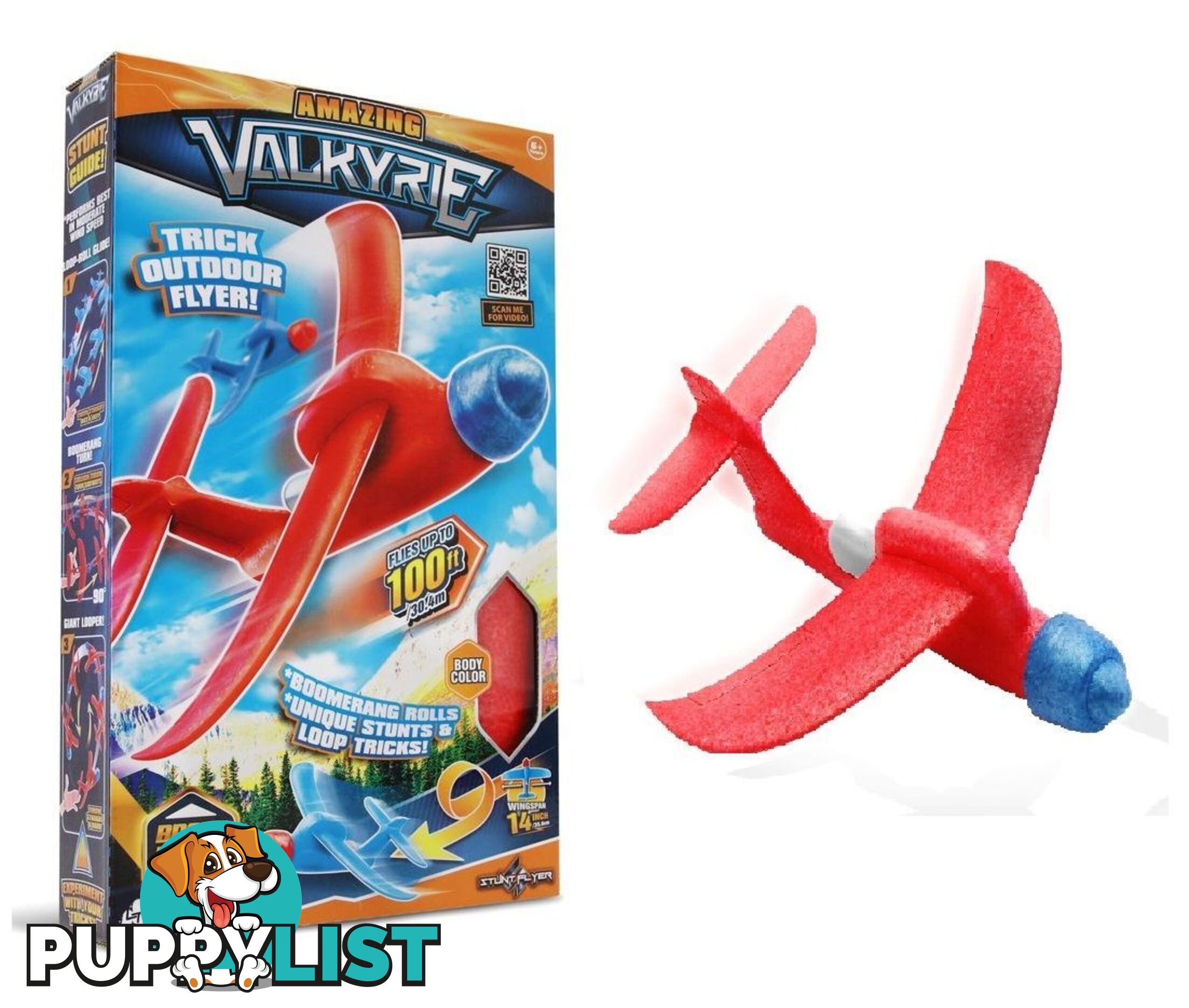 Stunt Flyer Valkyrie Throw Glider Art65689 - 048242916499