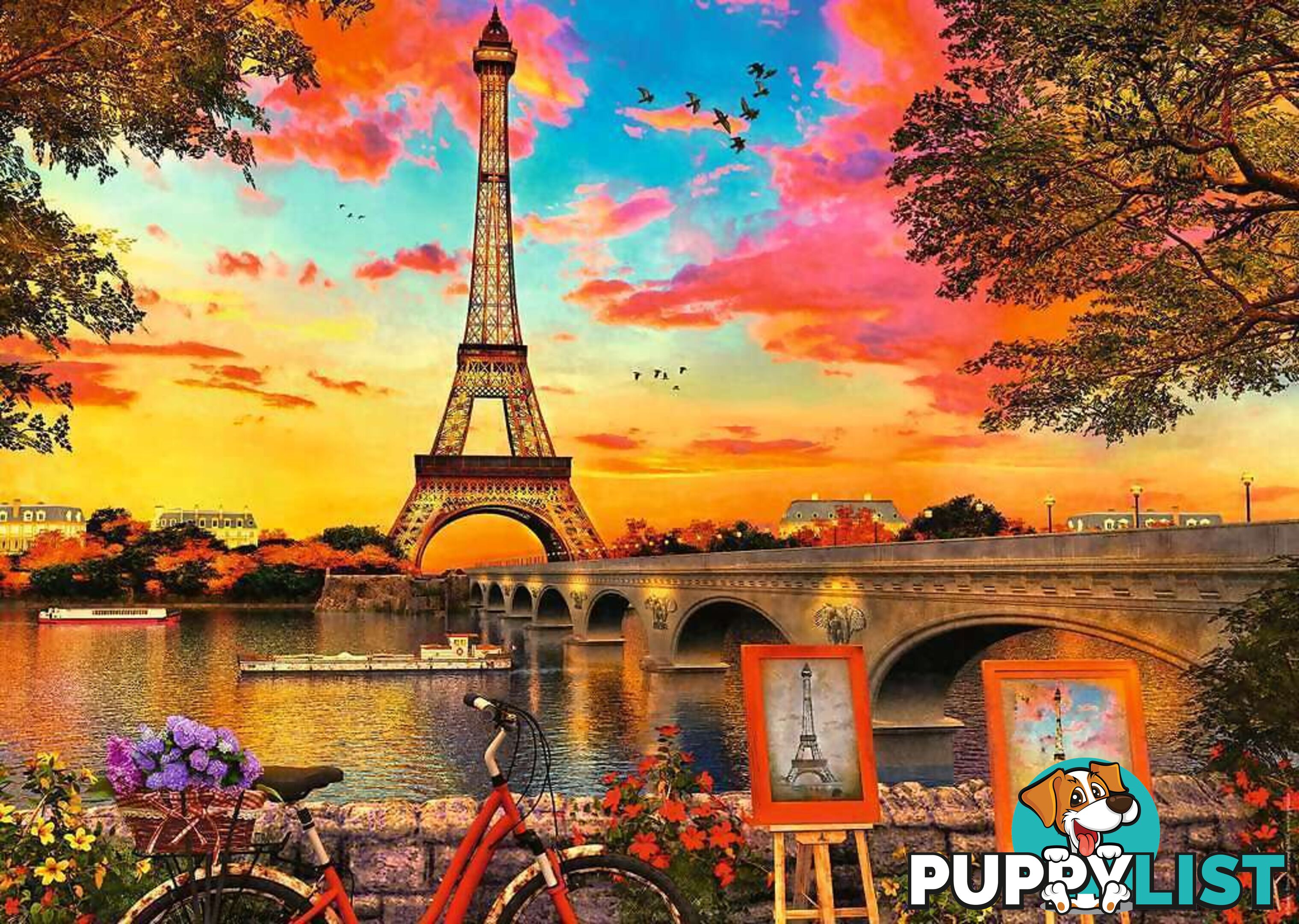 Ravensburger - Paris Banks Of Seine Le Quais De Seine Jigsaw Puzzle 1000pc - Mdrb15168 - 4005556151684