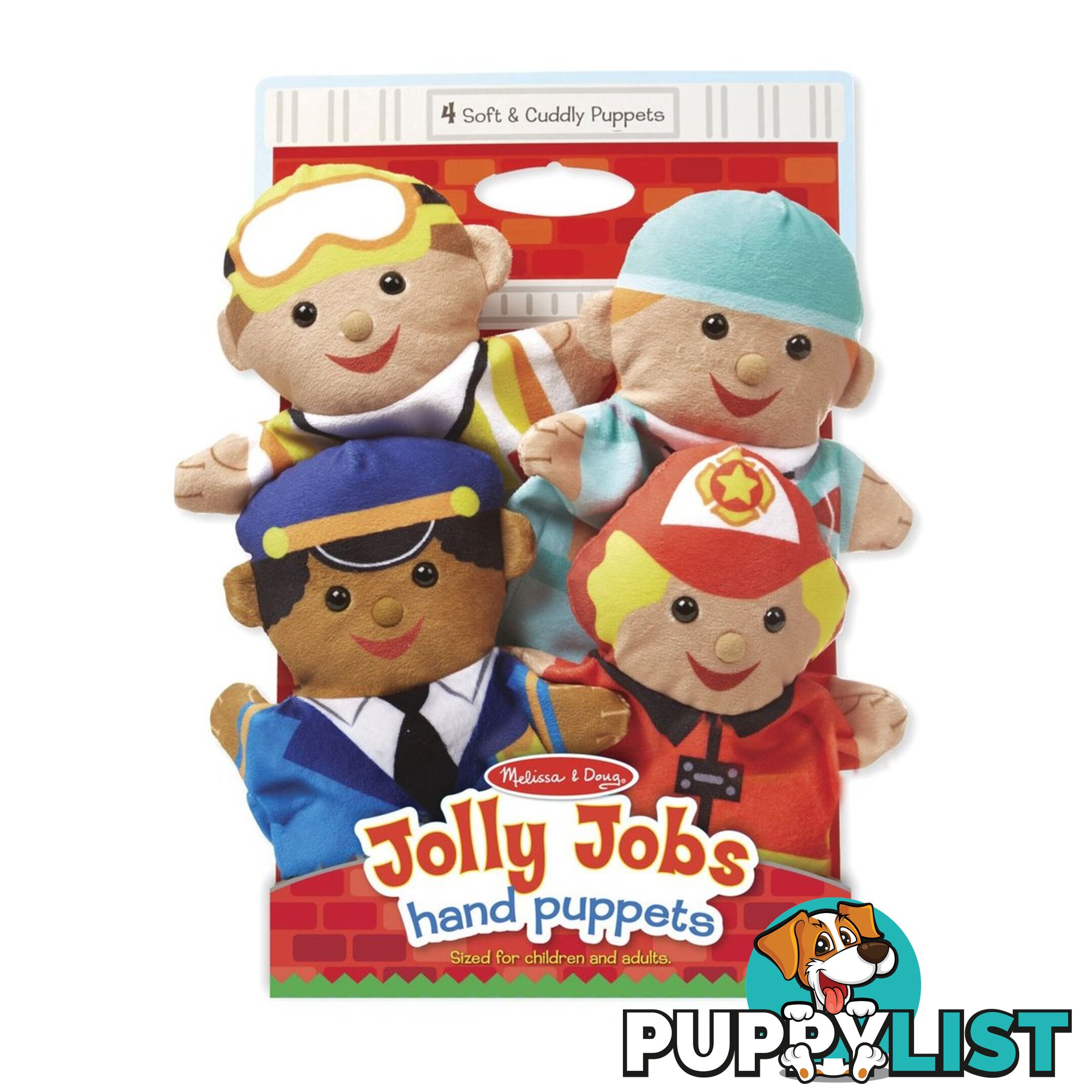 Melissa & Doug - 4 X Hand Puppets Set Jolly Helpers Mdmnd9086 - 000772090865