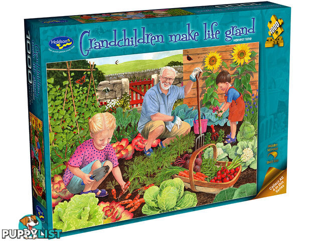 Holdson Jigsaw Puzzle - Grandchildren Make Life Grand Harvest Time 1000 Piece Jigsaw Puzzle Hol773688 - 9414131773688