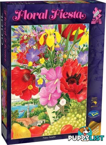 Holdson - Floral Fiesta Poppy Paradise Jigsaw Puzzle 1000 Pieces - Jdhol775576 - 9414131775576