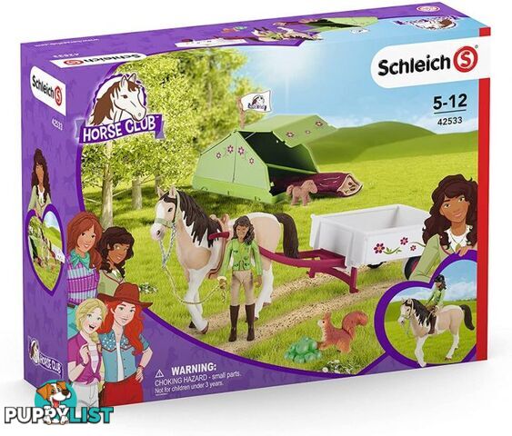 Schleich - Horse Club Sarahs Camping Adventure Playset Sc42533 - 4059433340845