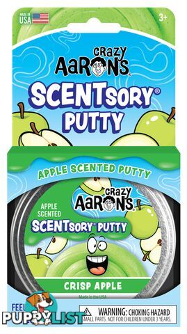 Crazy Aaron's Scentsory Putty Crisp Apple 2.5inch - Bgscnga055 - 810066953048