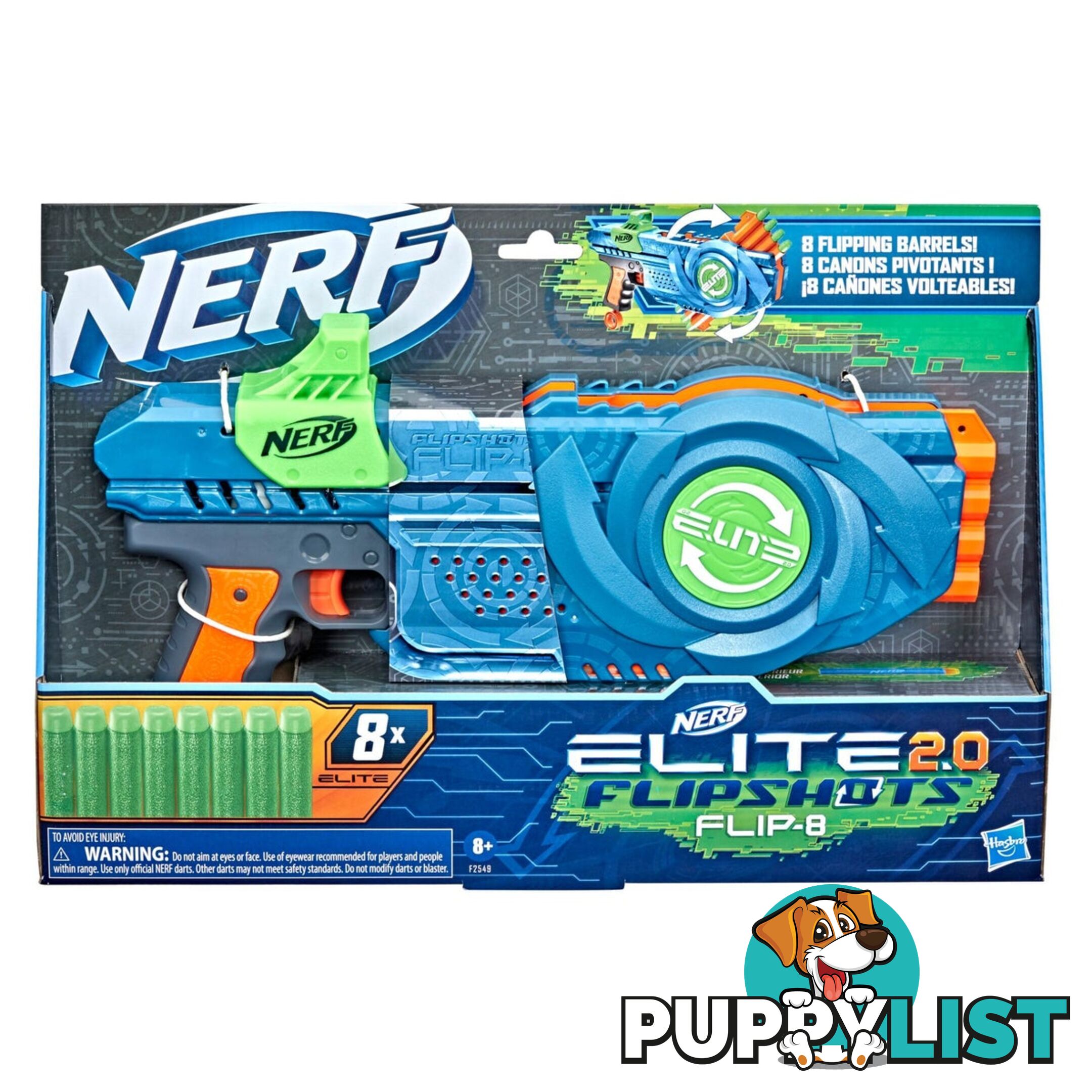 Nerf Elite 2.0 Flip 8 Hbf25492210 - 195166116358