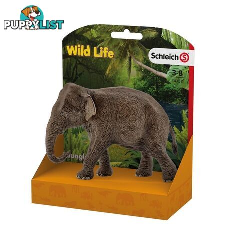 Schleich - Asian Elephant Female   Wildlife Animal Figurine Sc14753 - 4005086147539