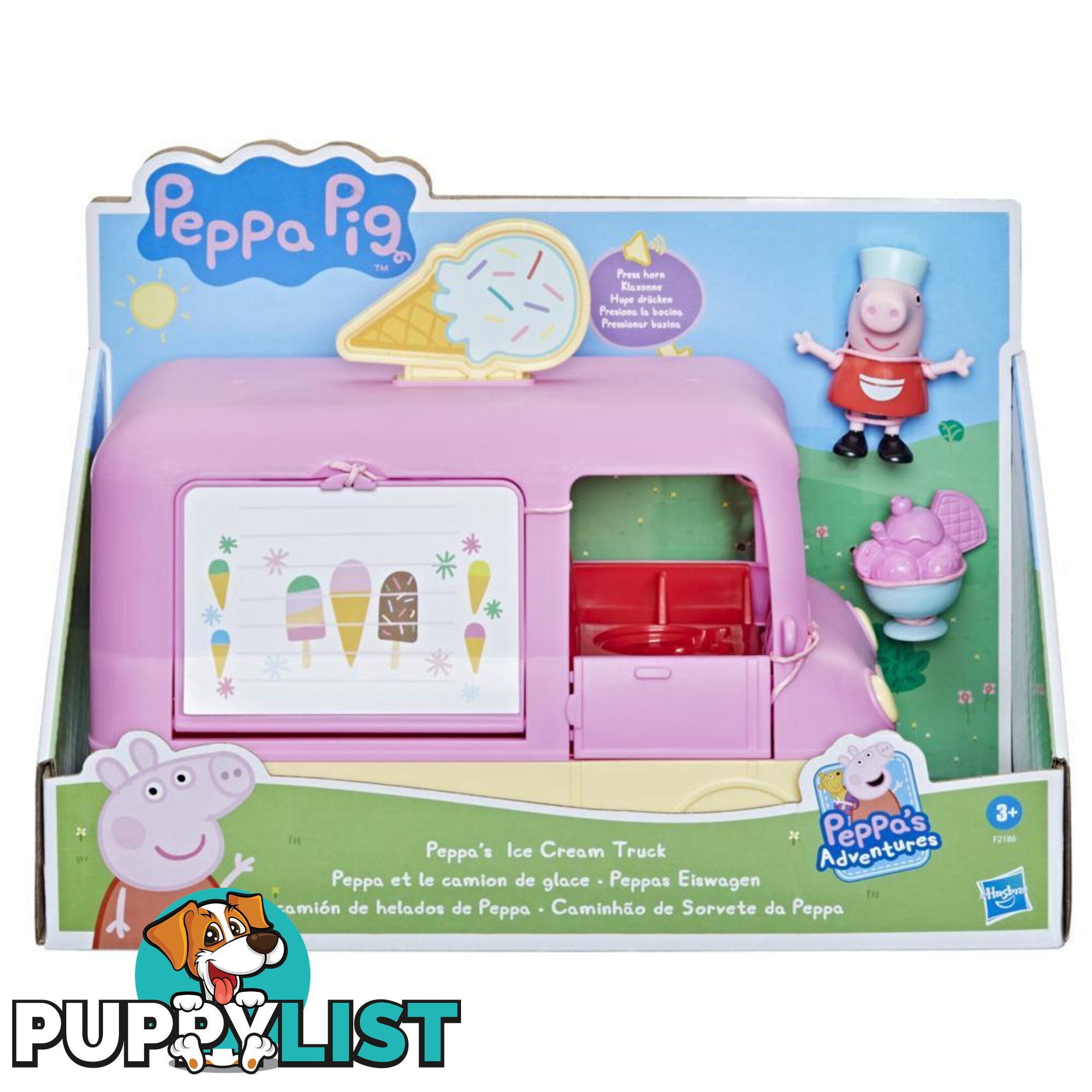 Peppa Pig - Peppas Adventures Peppas Ice Cream Truck Vehicle Preschool Toy Speech And Sounds Ages 3 And Up  Hasbro F2186 - 5010993852765