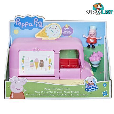 Peppa Pig - Peppas Adventures Peppas Ice Cream Truck Vehicle Preschool Toy Speech And Sounds Ages 3 And Up  Hasbro F2186 - 5010993852765