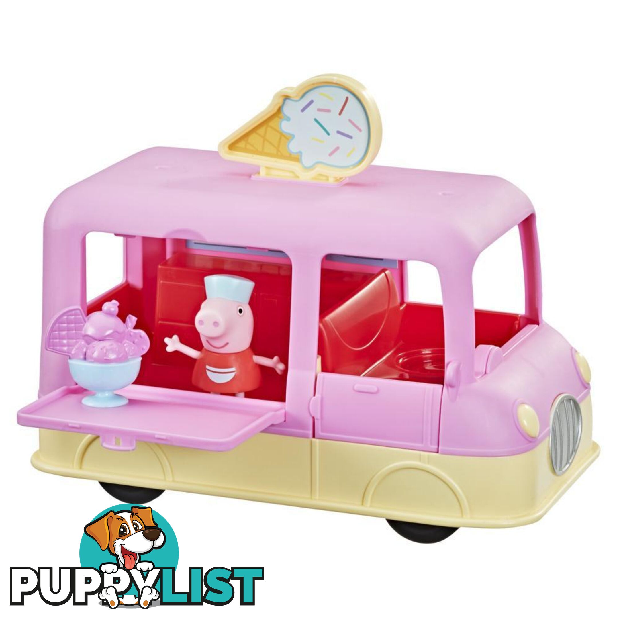 Peppa Pig - Peppas Adventures Peppas Ice Cream Truck Vehicle Preschool Toy Speech And Sounds Ages 3 And Up  Hasbro F2186 - 5010993852765