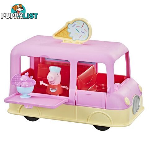 Peppa Pig - Peppas Adventures Peppas Ice Cream Truck Vehicle Preschool Toy Speech And Sounds Ages 3 And Up  Hasbro F2186 - 5010993852765