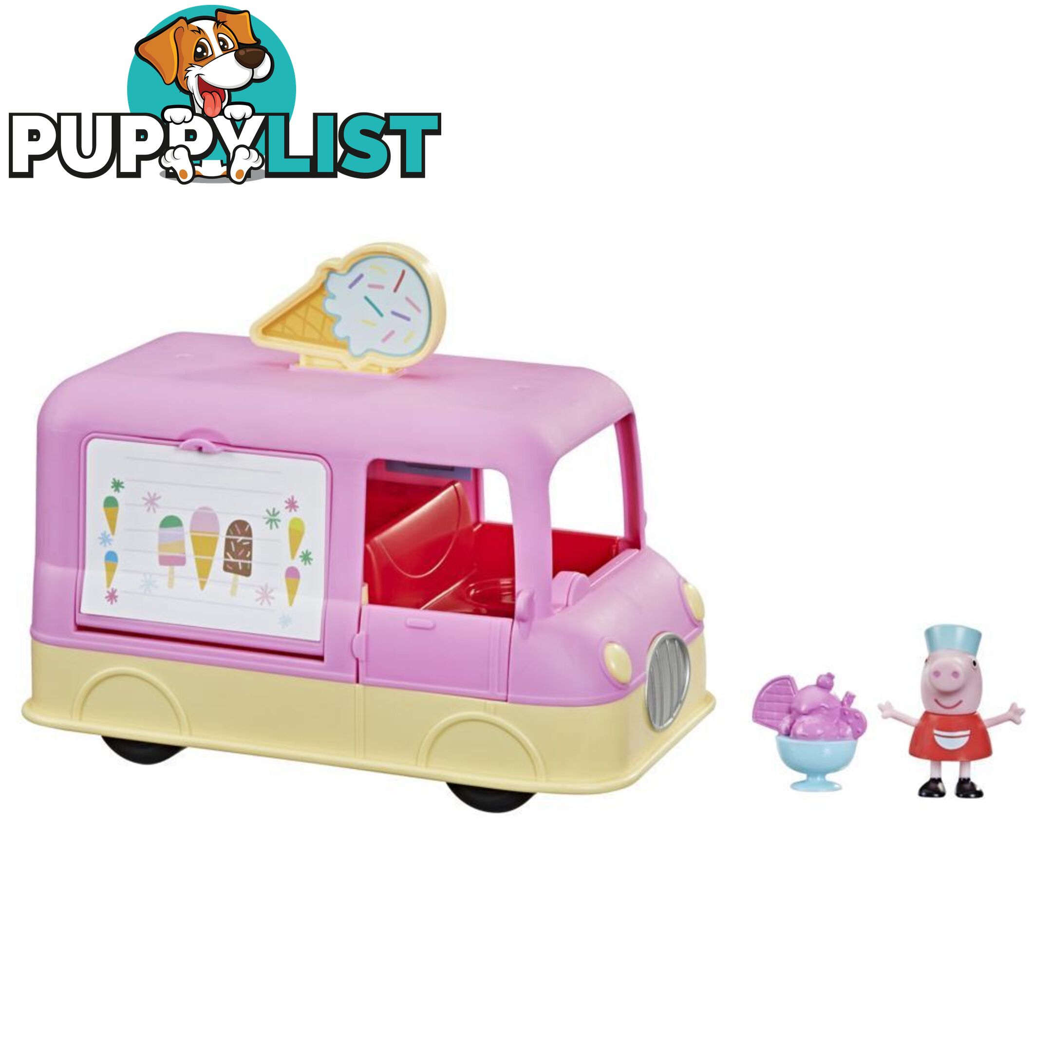 Peppa Pig - Peppas Adventures Peppas Ice Cream Truck Vehicle Preschool Toy Speech And Sounds Ages 3 And Up  Hasbro F2186 - 5010993852765