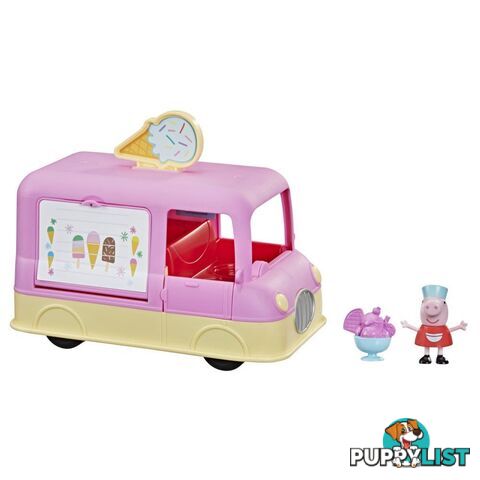 Peppa Pig - Peppas Adventures Peppas Ice Cream Truck Vehicle Preschool Toy Speech And Sounds Ages 3 And Up  Hasbro F2186 - 5010993852765