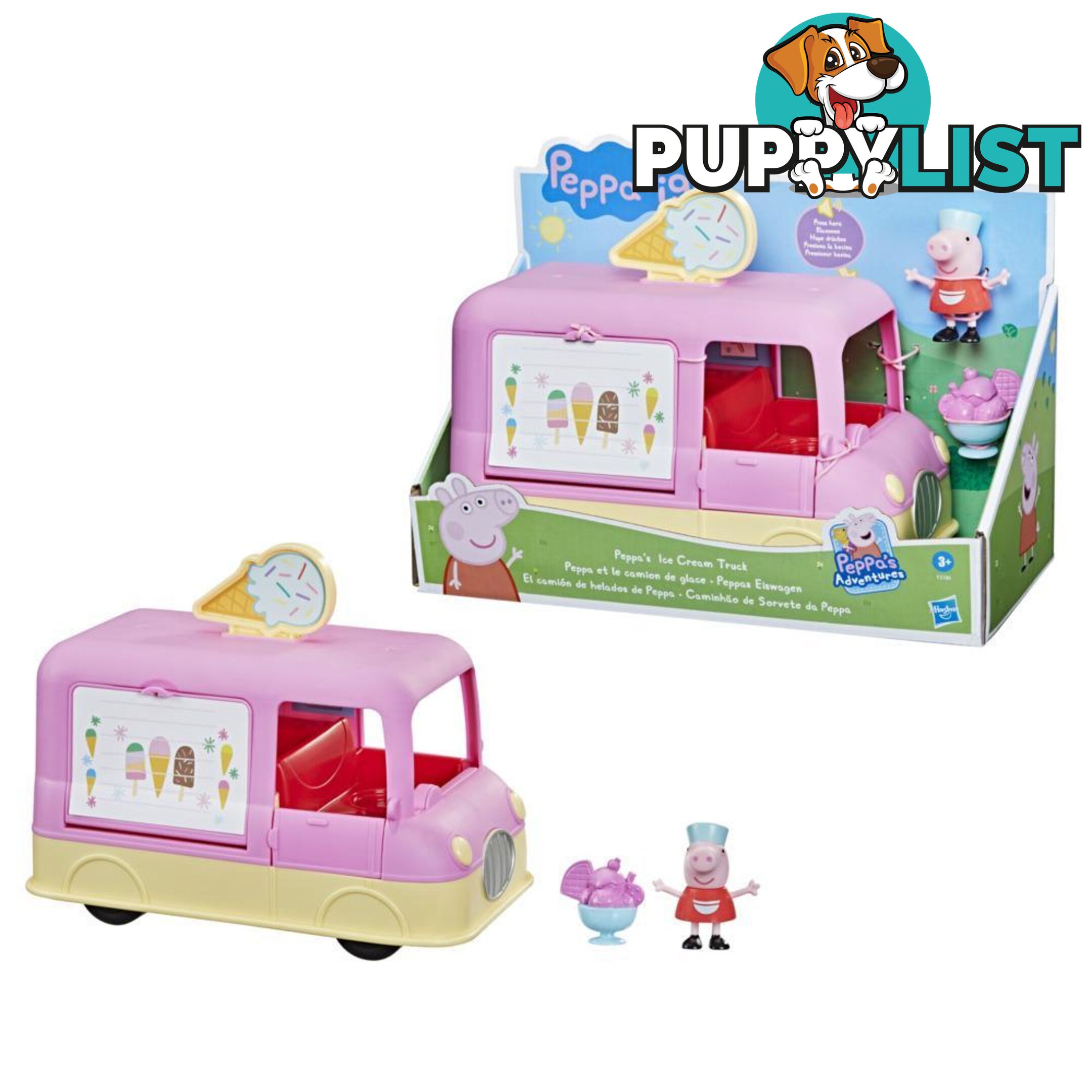 Peppa Pig - Peppas Adventures Peppas Ice Cream Truck Vehicle Preschool Toy Speech And Sounds Ages 3 And Up  Hasbro F2186 - 5010993852765