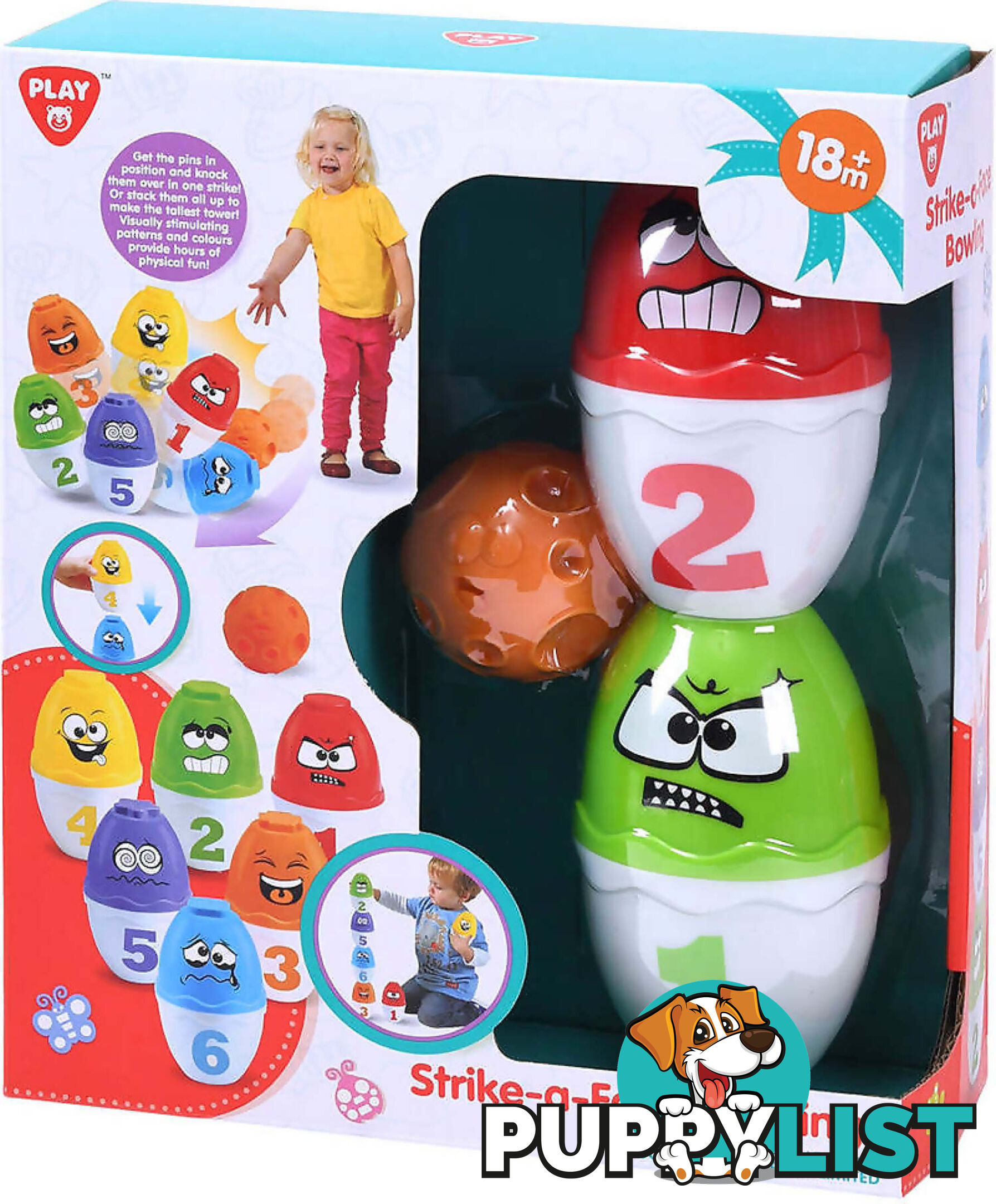 Playgo Toys Ent. Ltd. - Strike-a-face Bowling - Art66128 - 4892401028334