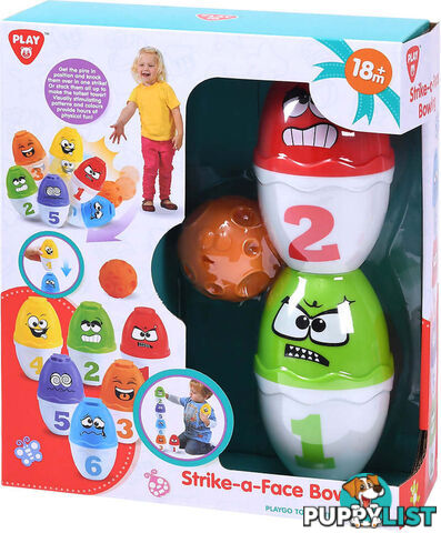 Playgo Toys Ent. Ltd. - Strike-a-face Bowling - Art66128 - 4892401028334