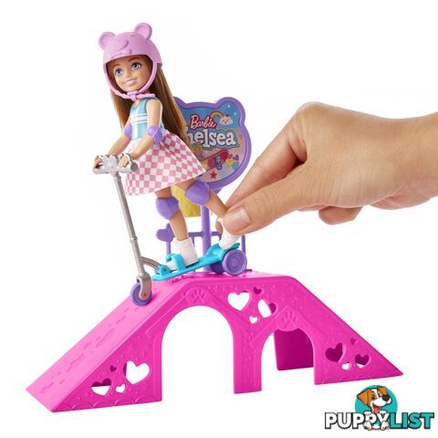 Barbie Chelsea Doll And Accessories Skatepark Playset With 2 Puppies And 15+ Pieces - Mahjy35 - 194735098279