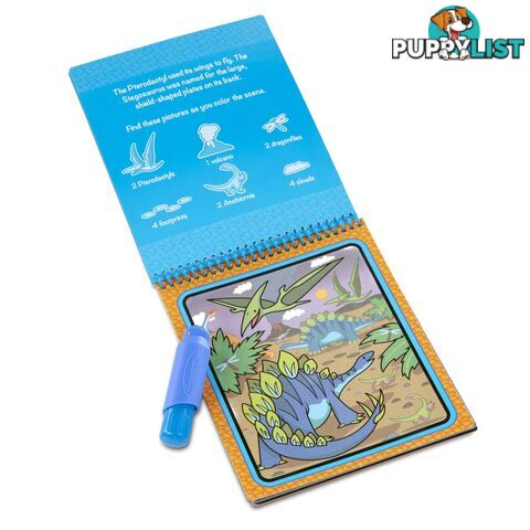 Melissa & Doug - Water Wow! Dinosaurs Water-reveal Pad - On The Go Travel Activity Mdmnd9315 - 0000772093156