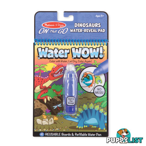 Melissa & Doug - Water Wow! Dinosaurs Water-reveal Pad - On The Go Travel Activity Mdmnd9315 - 0000772093156