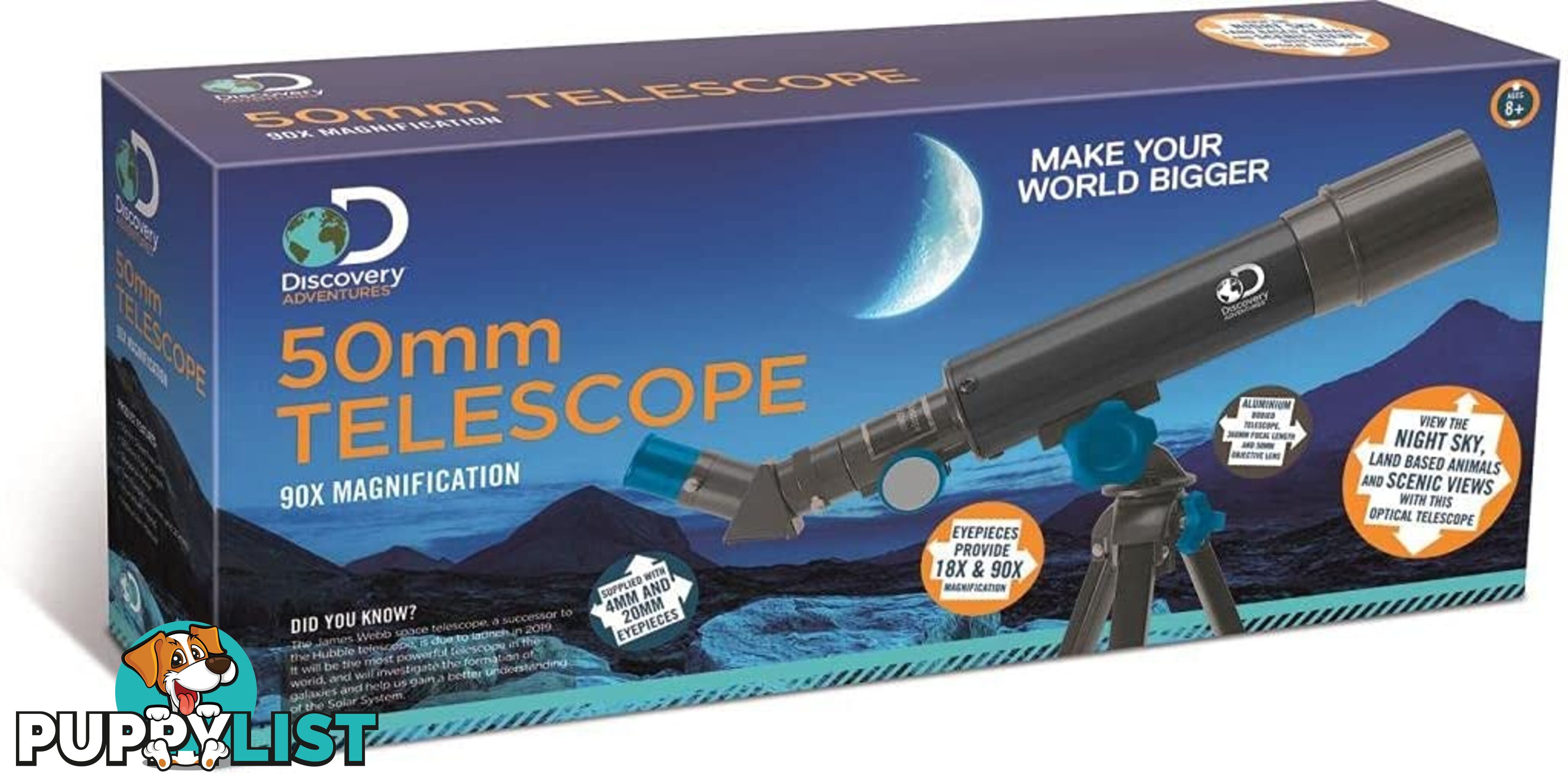 Discovery Adventures 50mm Astronomical Telescope Electronics Mdda08 - 5060062144536