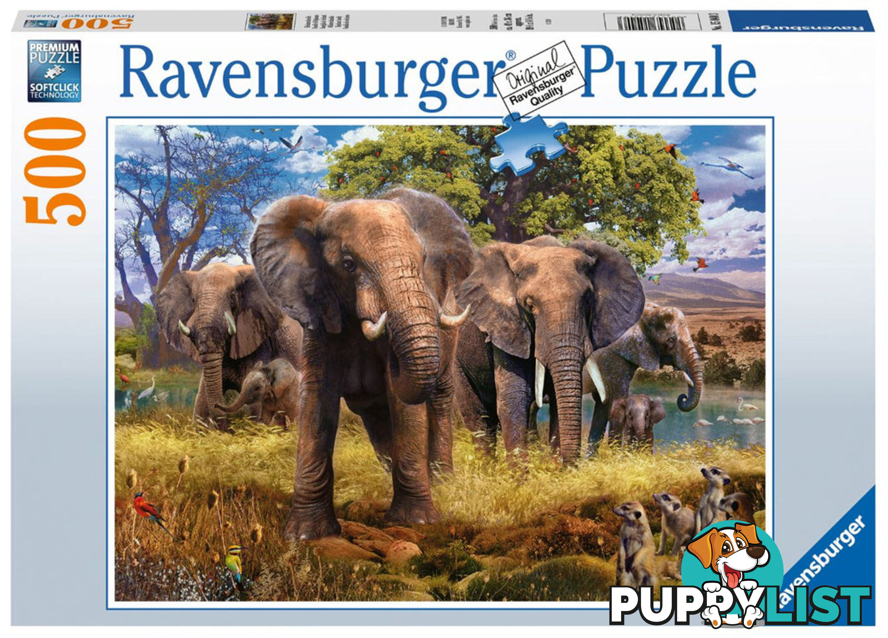 Ravensburger - Elephant Family Jigsaw Puzzle 500pc - Mdrb15040 - 4005556150403