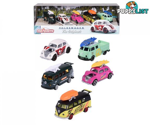 Majorette - Vw The Originals 5 Pieces Pack - Rpmj65488 - 3467452065488