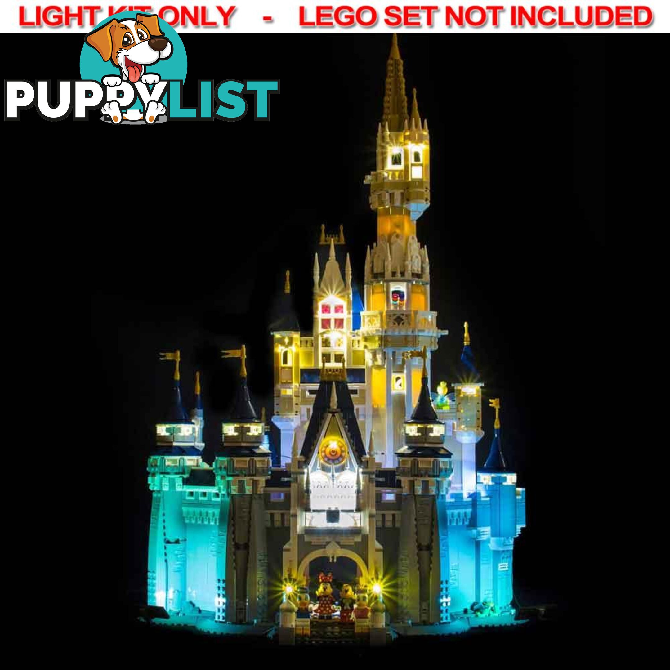 LIGHT KIT for LEGO Disney Castle 71040 - Light My Bricks - 793591188263