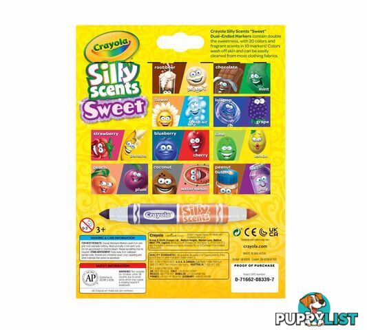 Crayola - Silly Scents Sweet Dual-ended Markers 10 Count - Bs588339 - 71662083397