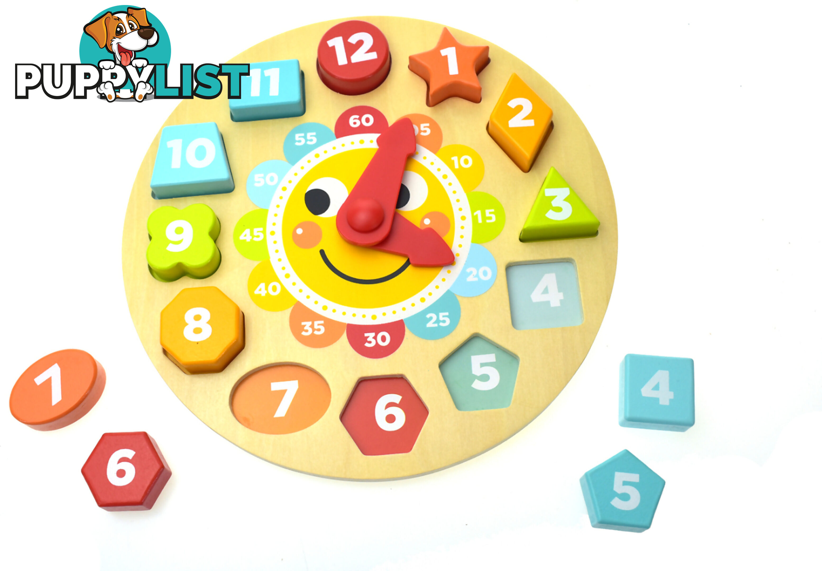 Tooky Toy - Wooden Clock Puzzle - Eltl675 - 6972633370215