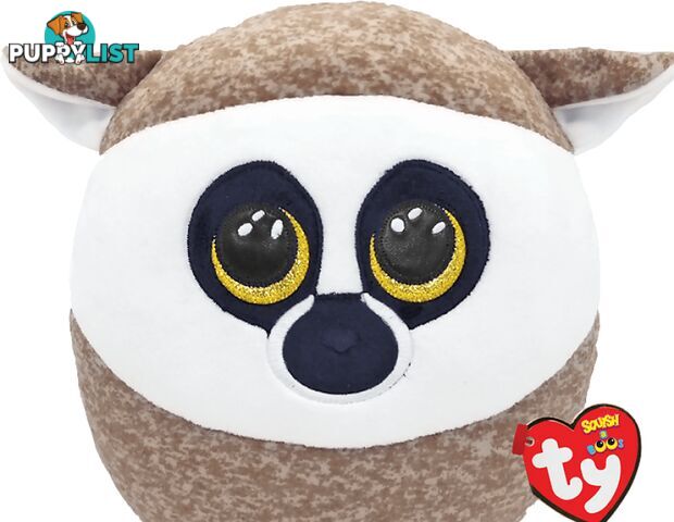 Ty - Squish-a-boos - Linus - Brown And White Lemur Medium 25cm (10'') - Squishy Beanies - Bg39220 - 008421392209