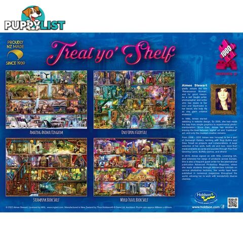 Holdson - World Travel Book Shelf - Treat Yo Shelf S2 Jigsaw Puzzle 1000 Pieces - Jdhol774883 - 9414131774883