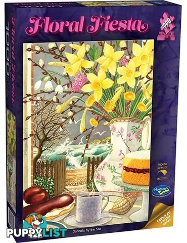 Holdson - Floral Fiesta - Daffodils By The Sea - Jigsaw Puzzle 1000 Pieces - Jdhol775552 - 9414131775552