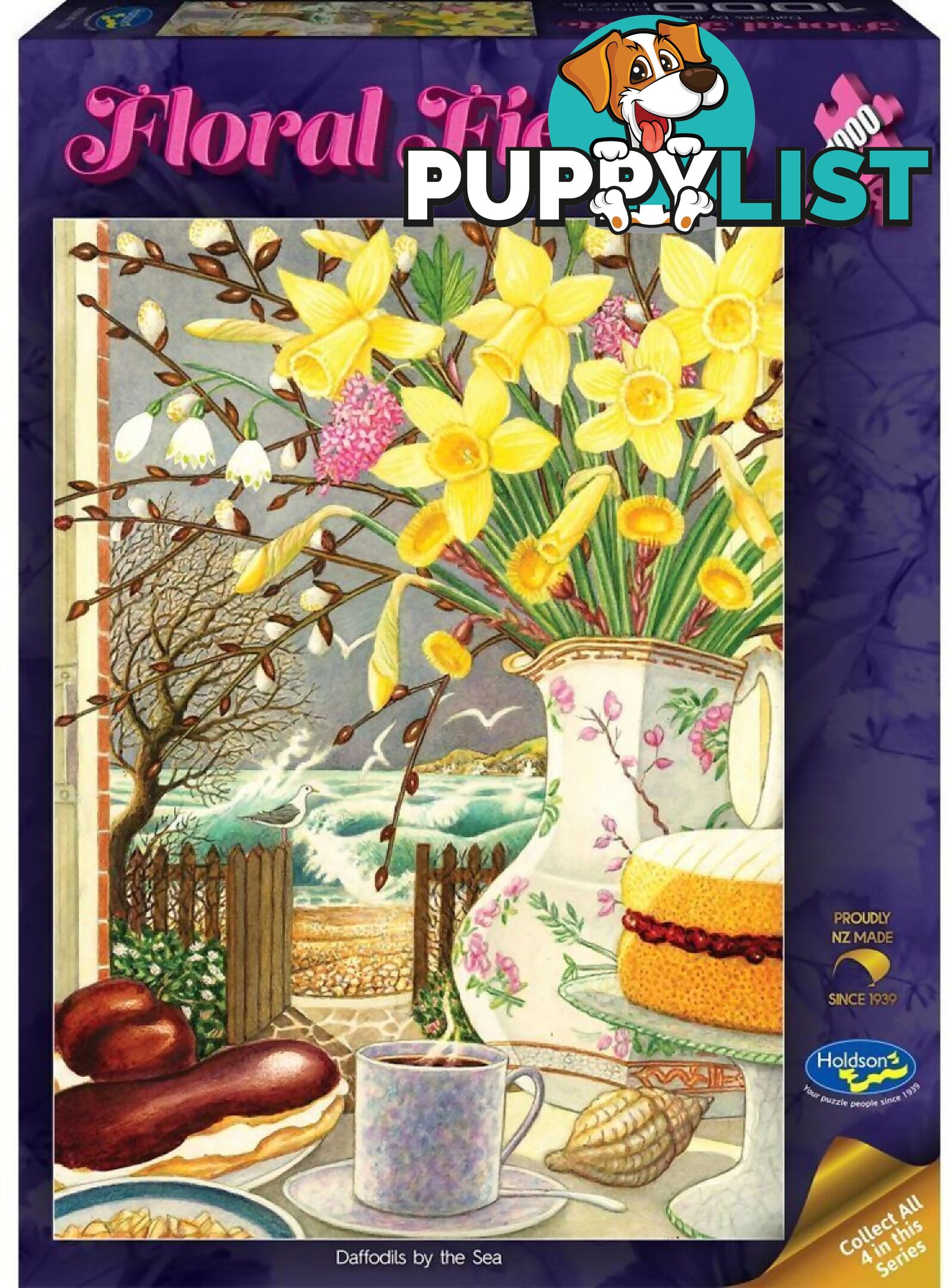 Holdson - Floral Fiesta - Daffodils By The Sea - Jigsaw Puzzle 1000 Pieces - Jdhol775552 - 9414131775552