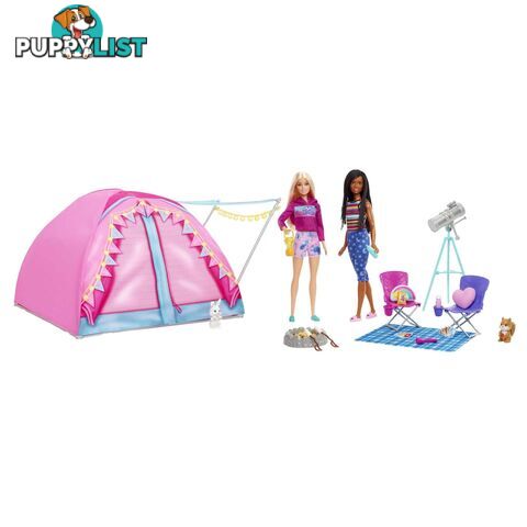 Barbie It Takes Two Camping Playset With Tent 2 Barbie Dolls & Accessories - Mahgc18 - 194735048069