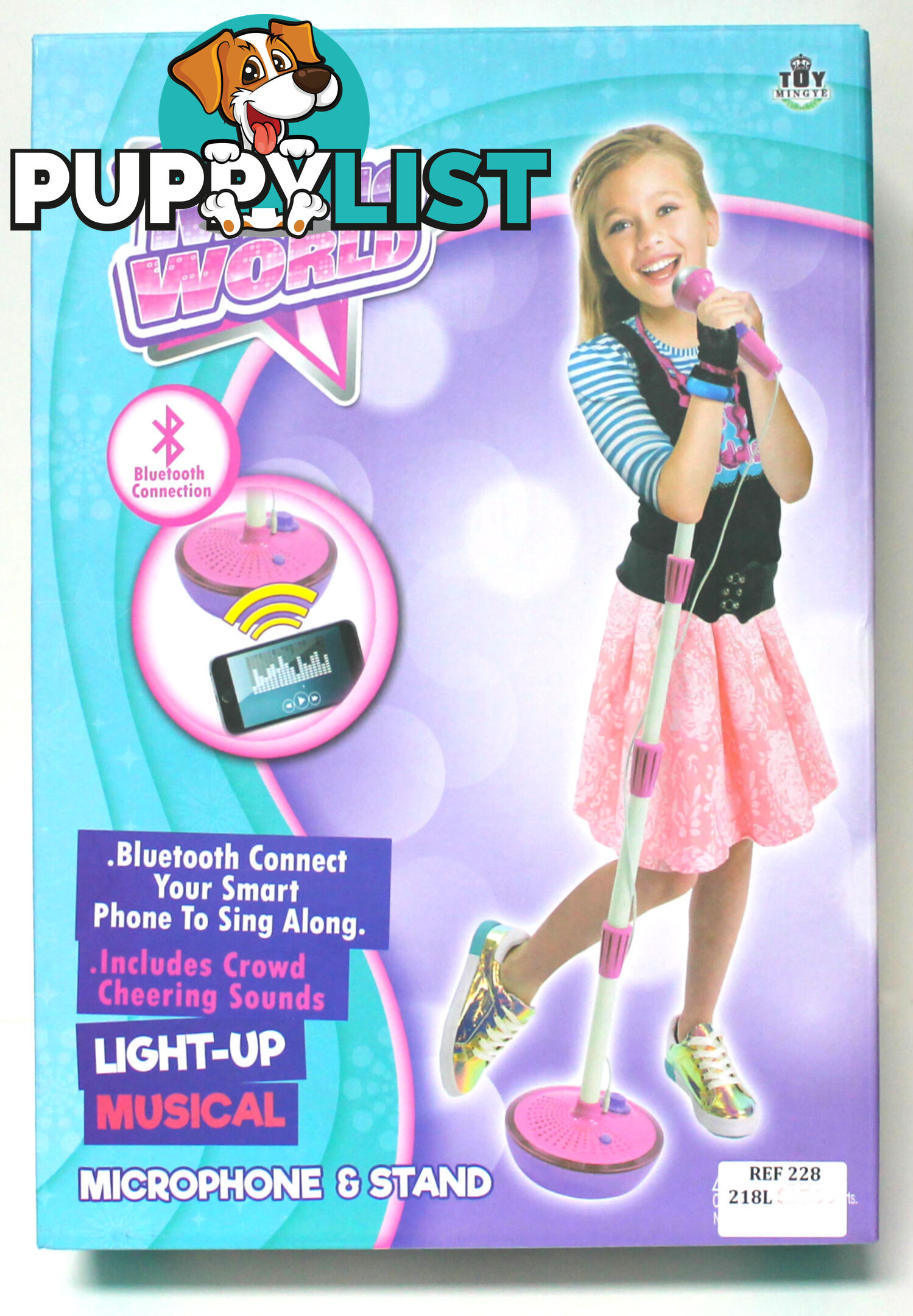 Girls Bluetooth Toy Karaoke Mic On Stand - Rd218l - 9314179012186