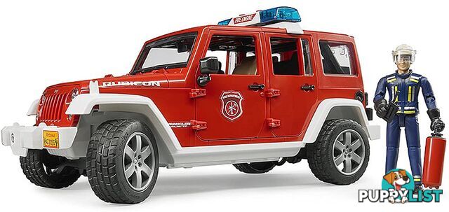 Bruder Jeep Rubicon Fire Rescue Vehicle With Lights & Engine Sounds Including Fireman Figure Zi24002528 - 4001702025281