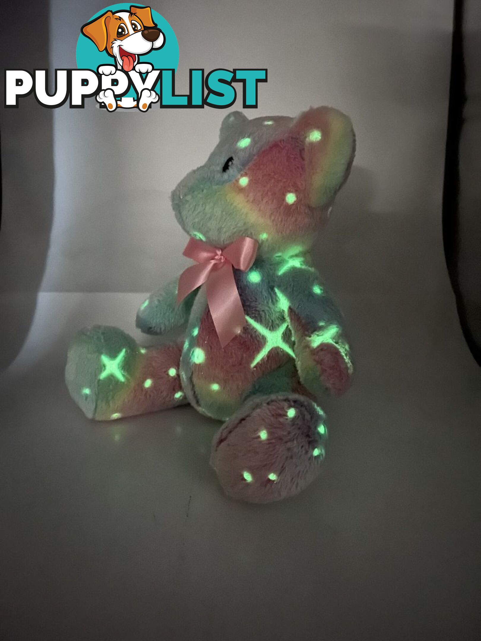 Cotton Candy - Plush Bear Teddy Blue Multi Glow In The Dark- Ccbbr05 - 9353468017884