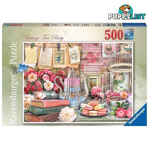 Ravensburger - Vintage Tea Party 500 Piece Jigsaw Puzzle Rb14838 - 4005556148387