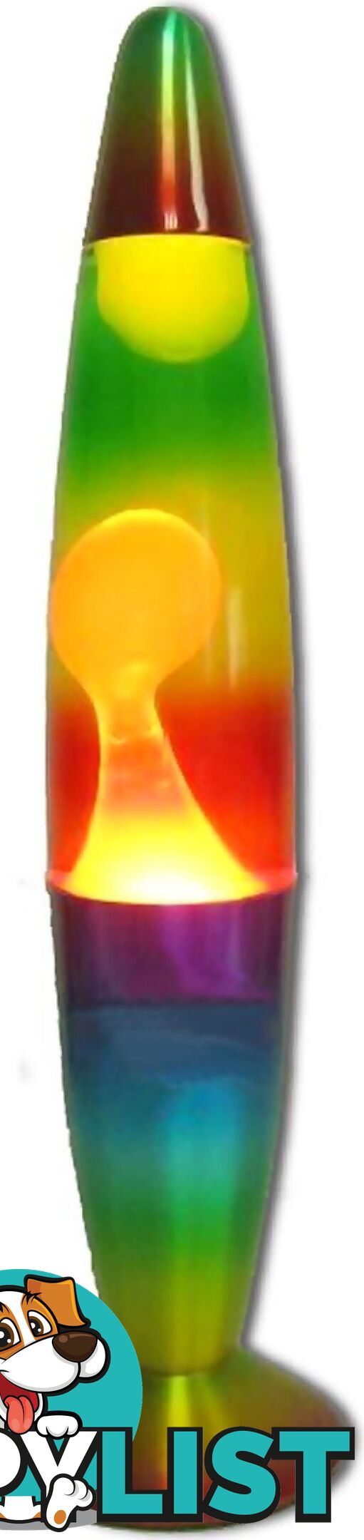 Landmark - Rainbow Liquid Lamp Rocket Shape 42cm - Aslanlt206 - 9320383575171