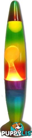 Landmark - Rainbow Liquid Lamp Rocket Shape 42cm - Aslanlt206 - 9320383575171