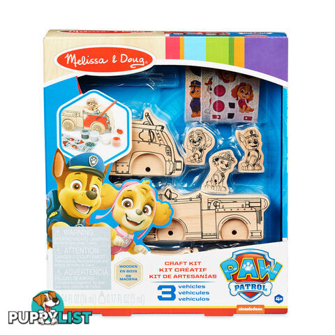 Melissa & Doug - Paw Patrol Wooden Craft Kit - Vehicles  Mdmnd 33266 - 000772332668