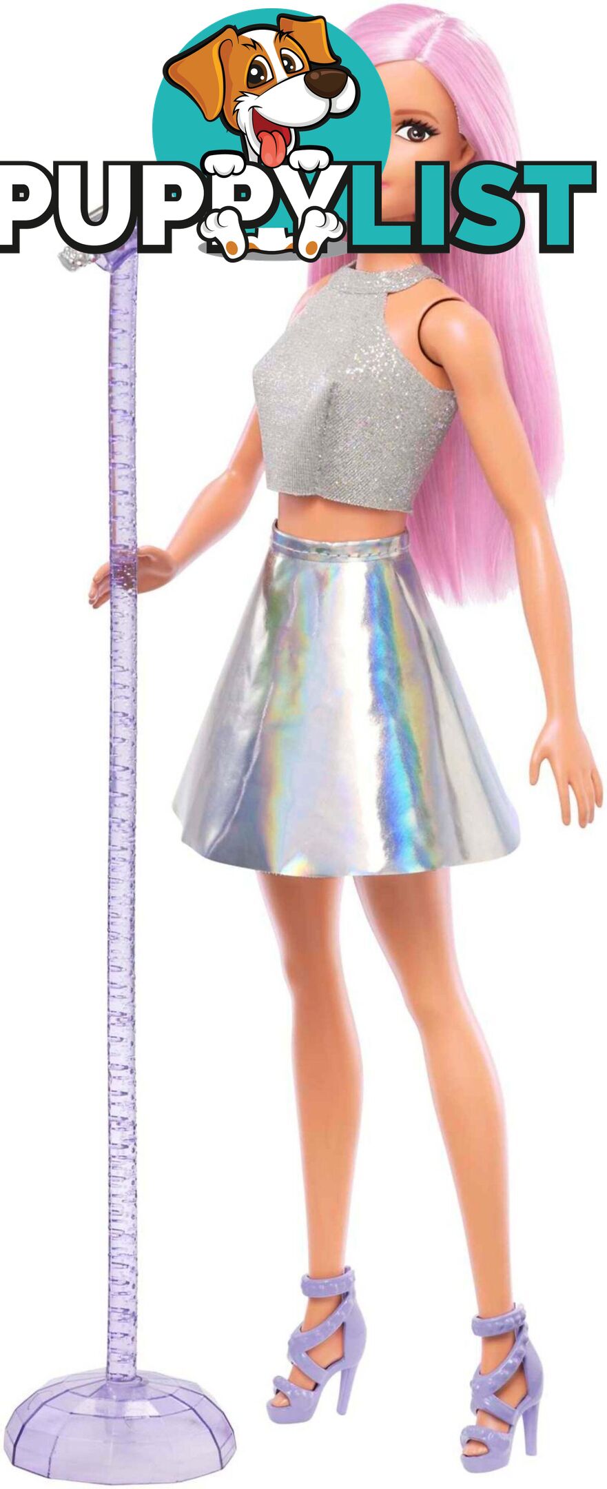 Barbie - Careers Pop Star Doll Long Pink Hair With Iridescent Skirt - Mattel - Mafxn98 - 887961696868