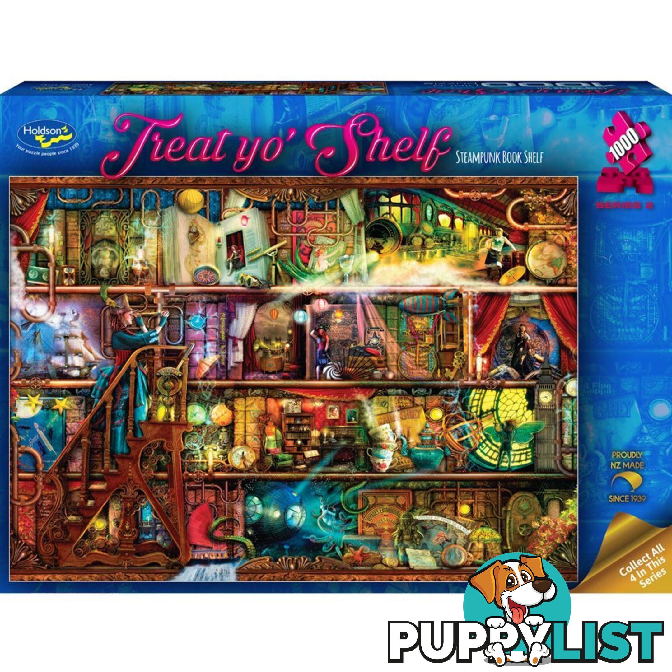 Holdson - Steampunk Book Shelf - Treat Yo' Shelf S2 Jigsaw Puzzle 1000 Pieces - Jdhol774876 - 9414131774876