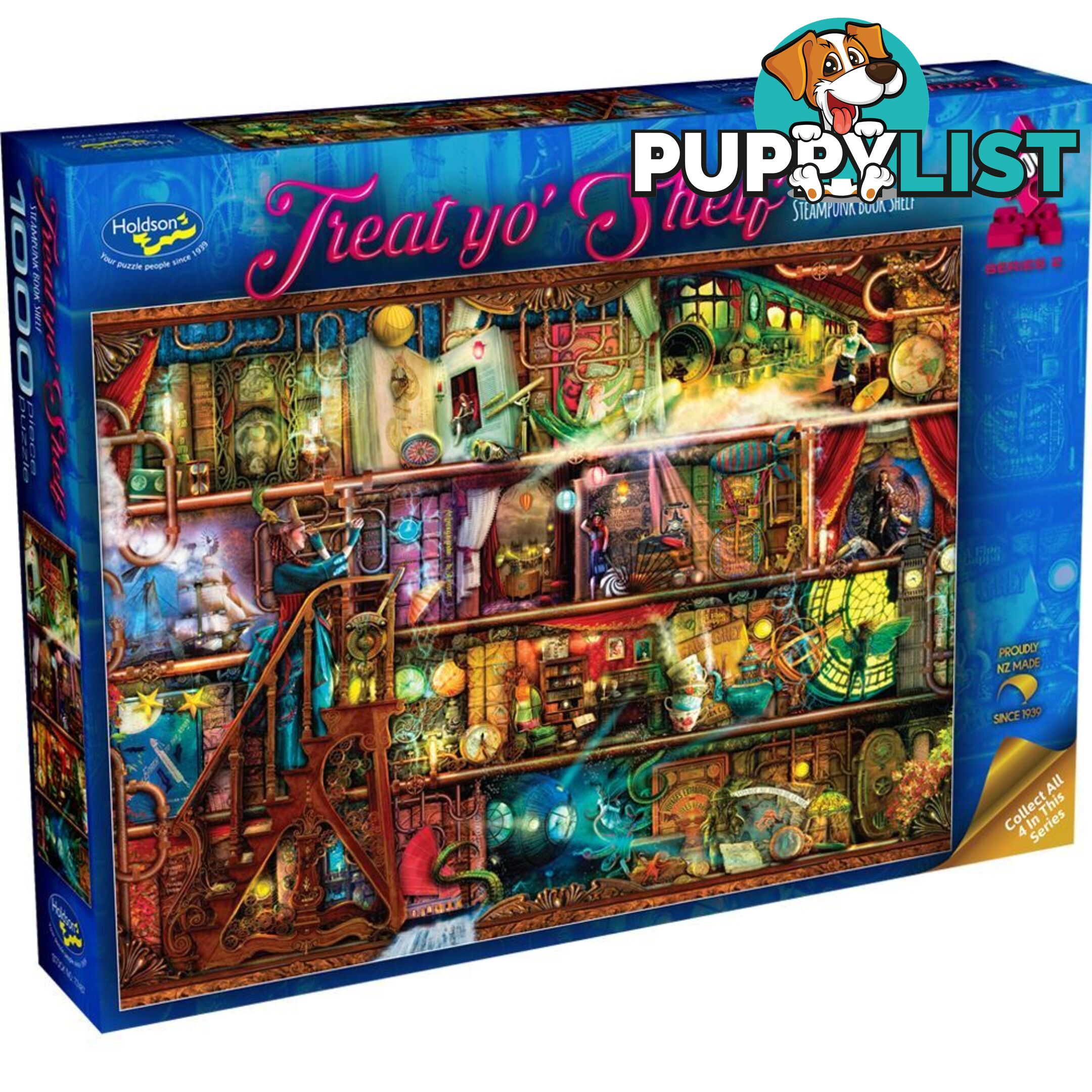 Holdson - Steampunk Book Shelf - Treat Yo' Shelf S2 Jigsaw Puzzle 1000 Pieces - Jdhol774876 - 9414131774876