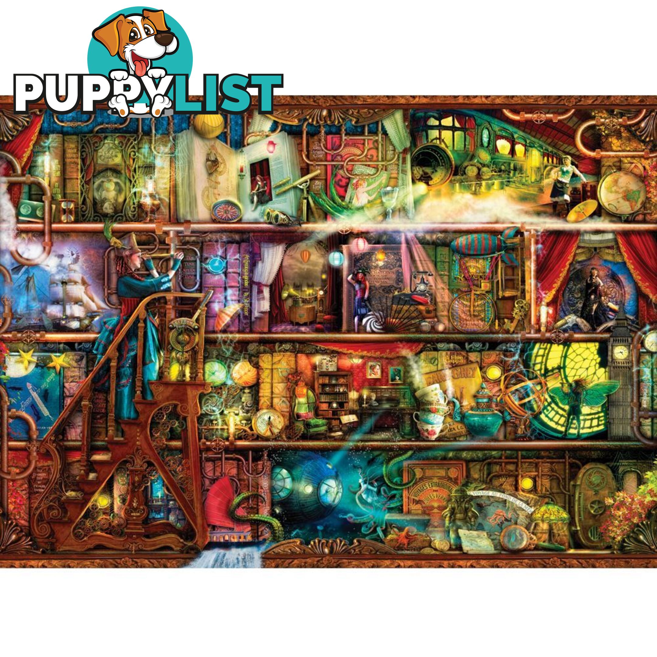 Holdson - Steampunk Book Shelf - Treat Yo' Shelf S2 Jigsaw Puzzle 1000 Pieces - Jdhol774876 - 9414131774876