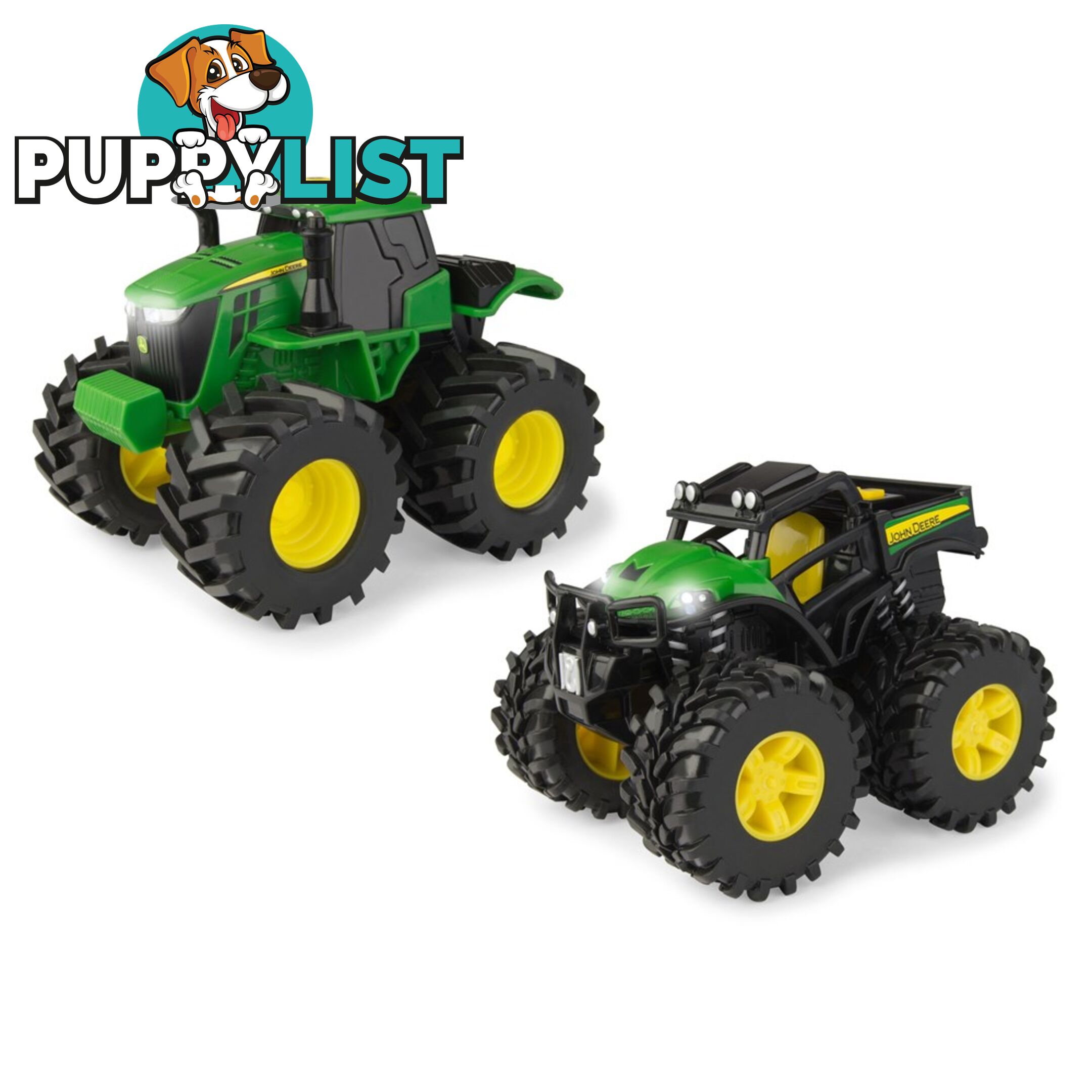 John Deere - Tomy Monster Treads Vehicle Lights & Sounds 2 Pack - 15CM - Lc46670 - 036881466703