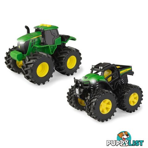 John Deere - Tomy Monster Treads Vehicle Lights & Sounds 2 Pack - 15CM - Lc46670 - 036881466703