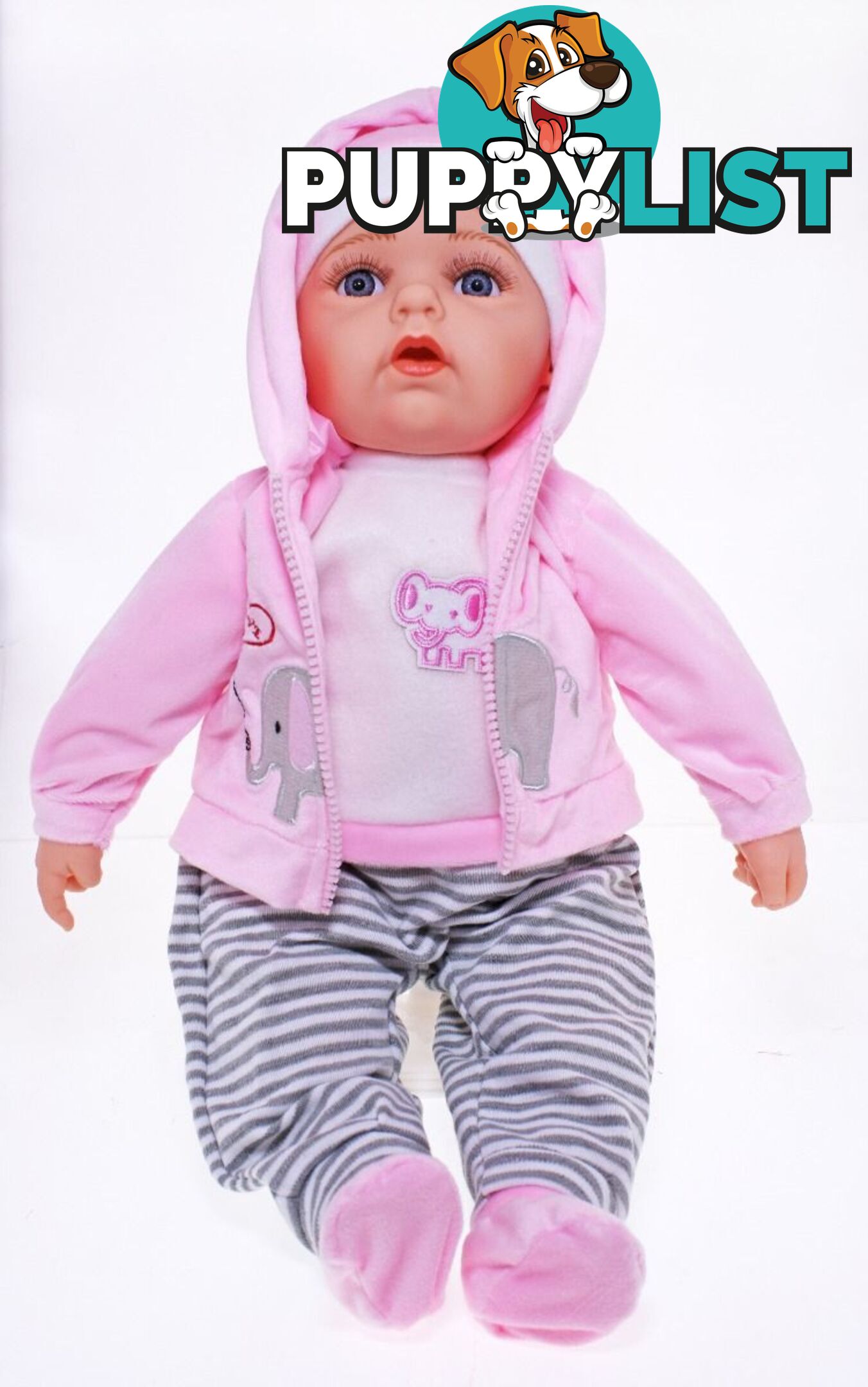 Cotton Candy -  Baby Doll  Aria With Light Pink Hoodie Soft Body 50cm  - Ccbd79 - 9353468014142