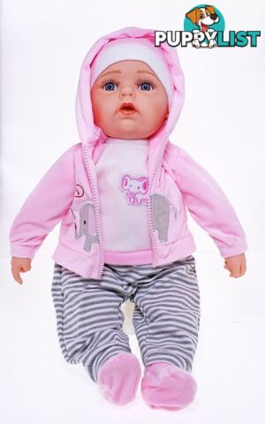 Cotton Candy -  Baby Doll  Aria With Light Pink Hoodie Soft Body 50cm  - Ccbd79 - 9353468014142