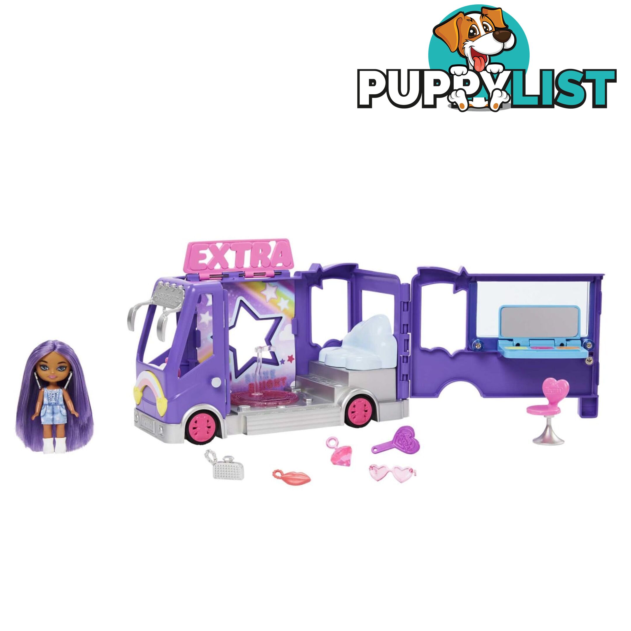 Barbie Extra Mini Minis Tour Bus Playset With Doll Expandable Vehicle Clothes And Accessories - Mahkf84 - 194735102631