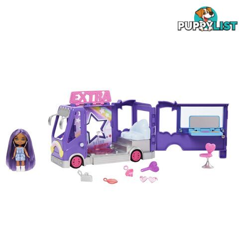 Barbie Extra Mini Minis Tour Bus Playset With Doll Expandable Vehicle Clothes And Accessories - Mahkf84 - 194735102631